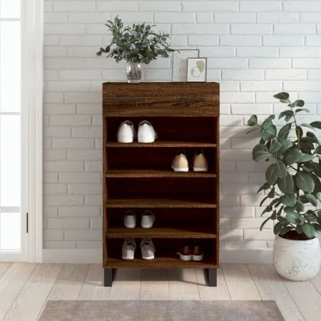 Zapatero madera de ingeniería roble marrón 60x35x105 cm by , Closets and storage - Ref: Foro24-829643, Price: 81,83 €, Discou...