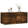 Armario de pared madera ingeniería roble ahumado 80x36,5x35 cm von , Schließfächer und Lagerschränke - Ref: Foro24-830097, Pr...