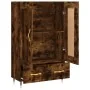 Aparador alto madera de ingeniería roble ahumado 69,5x31x115 cm by , Sideboards - Ref: Foro24-830305, Price: 82,44 €, Discoun...