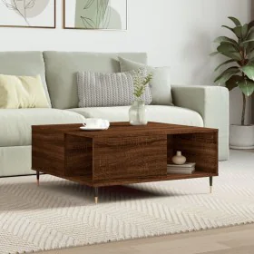 Mesa de centro madera contrachapada roble marrón 80x80x36,5 cm by , Coffee table - Ref: Foro24-830779, Price: 73,24 €, Discou...