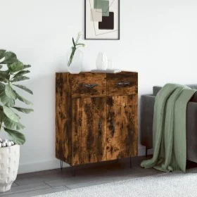 Aparador de madera de ingeniería roble ahumado 69,5x34x90 cm von , Sideboards - Ref: Foro24-827977, Preis: 82,18 €, Rabatt: %