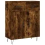 Aparador de madera de ingeniería roble ahumado 69,5x34x90 cm by , Sideboards - Ref: Foro24-827977, Price: 82,17 €, Discount: %