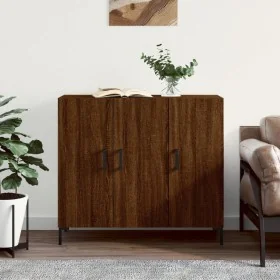 Aparador de madera de ingeniería marrón roble 90x34x80 cm de , Aparadores - Ref: Foro24-828115, Precio: 84,07 €, Descuento: %