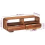 Mueble de TV madera maciza de acacia 110x30x40 cm von , CD- und DVD-Speicher - Ref: Foro24-351784, Preis: 220,01 €, Rabatt: %