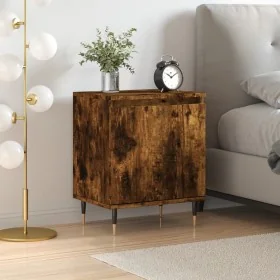 Mesita de noche madera de ingeniería roble ahumado 40x30x50 cm de , Mesitas de noche - Ref: Foro24-826822, Precio: 35,42 €, D...