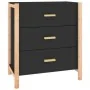 Aparador de madera contrachapada negro 62x38x70 cm by , Sideboards - Ref: Foro24-345673, Price: 101,59 €, Discount: %