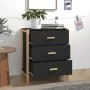 Aparador de madera contrachapada negro 62x38x70 cm by , Sideboards - Ref: Foro24-345673, Price: 101,59 €, Discount: %