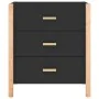 Aparador de madera contrachapada negro 62x38x70 cm by , Sideboards - Ref: Foro24-345673, Price: 101,59 €, Discount: %