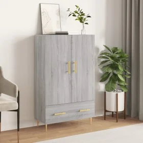 Aparador alto madera de ingeniería gris Sonoma 69,5x31x115 cm by , Sideboards - Ref: Foro24-828226, Price: 88,74 €, Discount: %