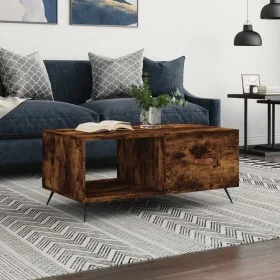 Mesa de centro madera contrachapada roble ahumado 90x50x40 cm by , Coffee table - Ref: Foro24-829185, Price: 46,72 €, Discoun...