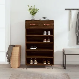 Zapatero madera de ingeniería roble marrón 60x35x105 cm by , Closets and storage - Ref: Foro24-829587, Price: 73,62 €, Discou...