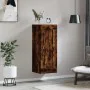 Armario de pared madera ingeniería roble ahumado 34,5x34x90 cm by , Sideboards - Ref: Foro24-830497, Price: 49,79 €, Discount: %