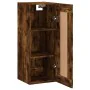 Armario de pared madera ingeniería roble ahumado 34,5x34x90 cm by , Sideboards - Ref: Foro24-830497, Price: 49,79 €, Discount: %