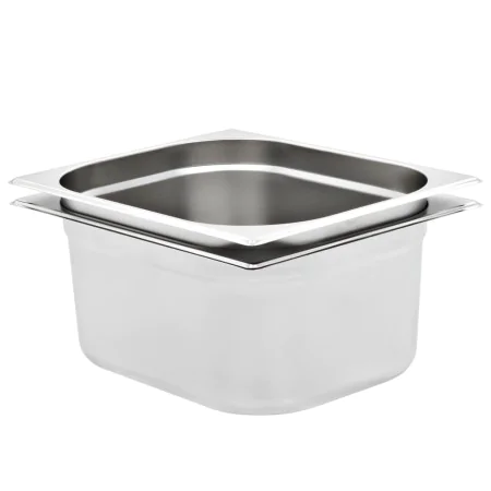 Bandejas Gastronorm 2 unidades GN 1/2 150 mm acero inoxidable by , Buckets for steam tables - Ref: Foro24-50889, Price: 48,23...