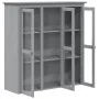 Armario con puertas de vidrio BODO madera maciza pino gris by , Sideboards - Ref: Foro24-355079, Price: 283,14 €, Discount: %