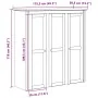 Armario con puertas de vidrio BODO madera maciza pino gris by , Sideboards - Ref: Foro24-355079, Price: 283,14 €, Discount: %