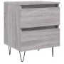 Mesita de noche madera de ingeniería gris Sonoma 40x35x50 cm by , Nightstands - Ref: Foro24-826888, Price: 47,19 €, Discount: %