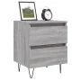 Mesita de noche madera de ingeniería gris Sonoma 40x35x50 cm by , Nightstands - Ref: Foro24-826888, Price: 47,19 €, Discount: %