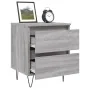 Mesita de noche madera de ingeniería gris Sonoma 40x35x50 cm by , Nightstands - Ref: Foro24-826888, Price: 47,19 €, Discount: %