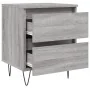 Mesita de noche madera de ingeniería gris Sonoma 40x35x50 cm by , Nightstands - Ref: Foro24-826888, Price: 47,19 €, Discount: %