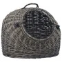 Transportín para gatos sauce natural gris 60x45x45 cm de , Transportines y cajas para mascotas - Ref: Foro24-170906, Precio: ...
