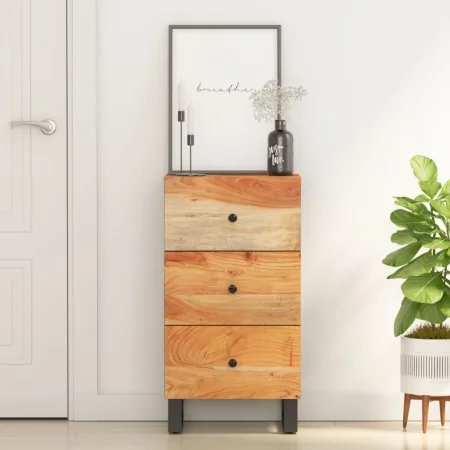 Aparador con 3 cajones madera maciza acacia 40x33,5x75 cm by , Sideboards - Ref: Foro24-352906, Price: 124,98 €, Discount: %