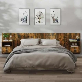 Mesita de noche de pared 2 unidades color roble ahumado by , Nightstands - Ref: Foro24-816965, Price: 104,37 €, Discount: %