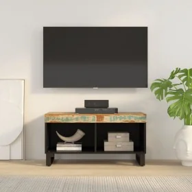 Mueble de TV madera maciza reciclada 85x33x43,5 cm by , CD and DVD storage - Ref: Foro24-352895, Price: 85,16 €, Discount: %