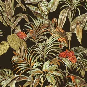 DUTCH WALLCOVERINGS Papel de pared Bird-of-Paradise negro by , Painted paper - Ref: Foro24-430613, Price: 38,77 €, Discount: %
