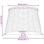 Pantalla para lámpara mimbre blanco Ø50x30 cm by , Lampshades - Ref: Foro24-364387, Price: 64,93 €, Discount: %