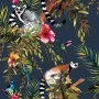 DUTCH WALLCOVERINGS Papel pintado lémur azul petróleo by , Painted paper - Ref: Foro24-426213, Price: 27,96 €, Discount: %