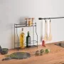 Metaltex Estantería para especias de 2 alturas Basalmico negro by , spice racks - Ref: Foro24-443458, Price: 32,39 €, Discoun...