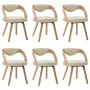 Sillas de comedor 6 uds madera curvada y cuero sintético crema by , dining chairs - Ref: Foro24-278845, Price: 1,00 €, Discou...