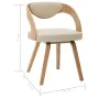 Sillas de comedor 6 uds madera curvada y cuero sintético crema by , dining chairs - Ref: Foro24-278845, Price: 1,00 €, Discou...