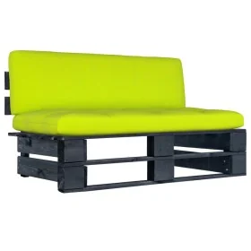 Sofá central de palets de jardín madera pino impregnada negro by , Modular outdoor sofas - Ref: Foro24-3066515, Price: 110,23...