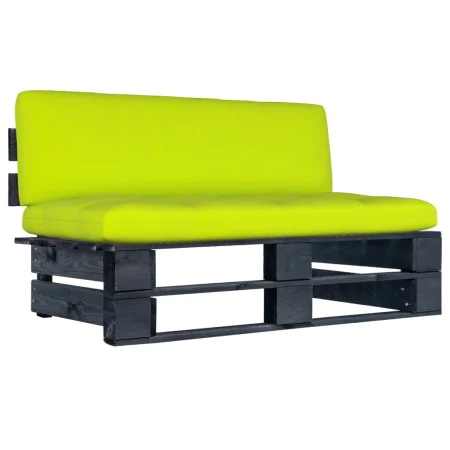 Sofá central de palets de jardín madera pino impregnada negro von , Modulare Sofas für den Außenbereich - Ref: Foro24-3066515...