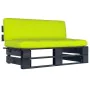 Sofá central de palets de jardín madera pino impregnada negro von , Modulare Sofas für den Außenbereich - Ref: Foro24-3066515...
