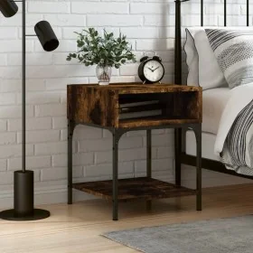 Mesita de noche madera de ingeniería roble ahumado 40x41x50 cm by , Nightstands - Ref: Foro24-825877, Price: 34,81 €, Discoun...