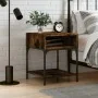 Mesita de noche madera de ingeniería roble ahumado 40x41x50 cm de , Mesitas de noche - Ref: Foro24-825877, Precio: 34,81 €, D...