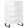 Aparador alto madera de ingeniería blanco brillante 57x35x90 cm by , Sideboards - Ref: Foro24-827238, Price: 54,86 €, Discoun...