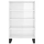 Aparador alto madera de ingeniería blanco brillante 57x35x90 cm by , Sideboards - Ref: Foro24-827238, Price: 54,86 €, Discoun...