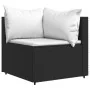 Set de muebles de jardín 3 pzas y cojines ratán sintético negro by , Outdoor sofas - Ref: Foro24-319734, Price: 280,78 €, Dis...