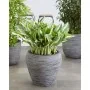 Capi Jarrón Nature Rib cónico gris antracita 42x38 cm KOFZ362 by , Pots and planters - Ref: Foro24-424216, Price: 82,43 €, Di...