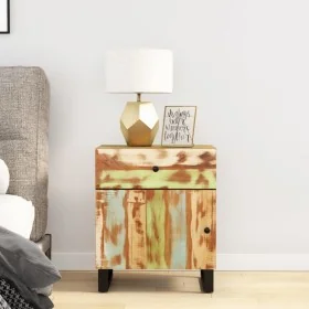Mesita de noche madera reciclada y contrachapada 50x33x60 cm by , Nightstands - Ref: Foro24-350658, Price: 117,27 €, Discount: %