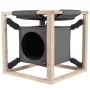 Quapas! Cama para gatos con hamaca Catcube gris M 54x54x54 cm by , Cat beds - Ref: Foro24-432081, Price: 67,17 €, Discount: %