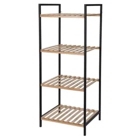 Bathroom Solutions Estantería de almacenaje con 4 estantes bambú acero by , Hangers and shelves - Ref: Foro24-442462, Price: ...