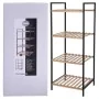 Bathroom Solutions Estantería de almacenaje con 4 estantes bambú acero by , Hangers and shelves - Ref: Foro24-442462, Price: ...
