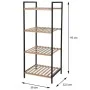 Bathroom Solutions Estantería de almacenaje con 4 estantes bambú acero by , Hangers and shelves - Ref: Foro24-442462, Price: ...
