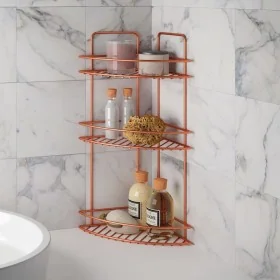 Metaltex Estantería de esquina de ducha de 3 niveles color cobre by , Bathtub trays - Ref: Foro24-443451, Price: 48,61 €, Dis...