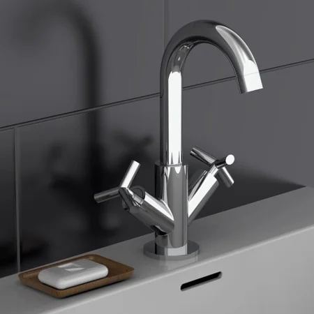 SCHÜTTE Grifo mezclador bimando para lavabo ELIOT cromado de , Grifos - Ref: Foro24-434559, Precio: 99,53 €, Descuento: %